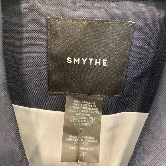 NWOT Smythe Navy Button Blazer Size S - Picture 2 of 5
